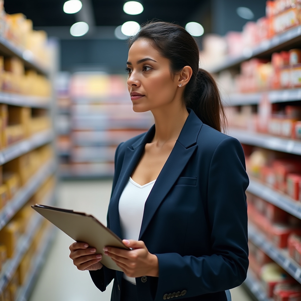 Retail layout consultant observing customer movement patterns inside a store