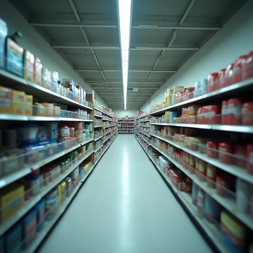 Empty store aisle showing a cold zone where customers rarely venture
